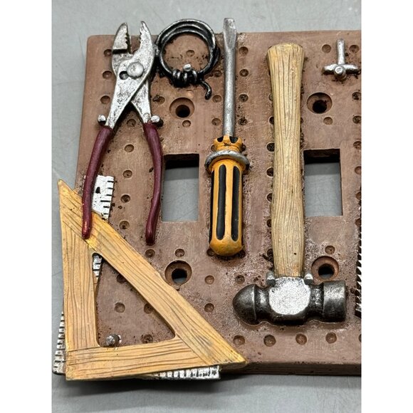 Workshop Tools duel Light Switch Cover Plate brown 4.75x4.75" READ - Picture 5 of 6